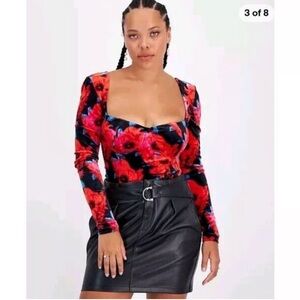 Gorgeous Velvet Bodysuit NWT Bar III